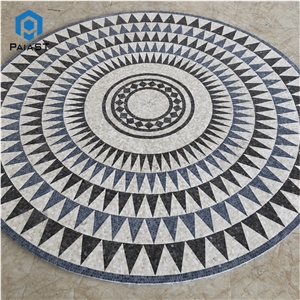 Round Customized Marble Waterjet Medallion Floor