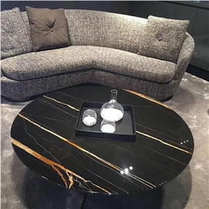 Round Laurence Golden Marble Table For Living Room Round Laurence Golden Marble Table For Living Room