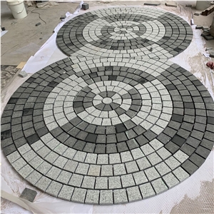 Round Pattern Outdoor Granite Paving Stone