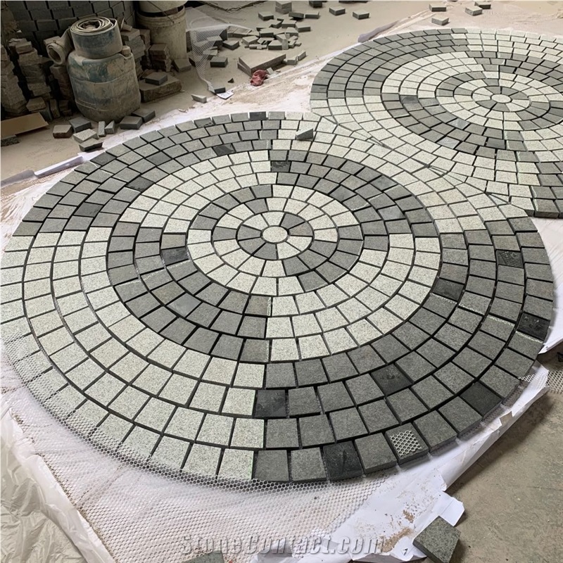 Round Pattern Outdoor Granite Paving Stone