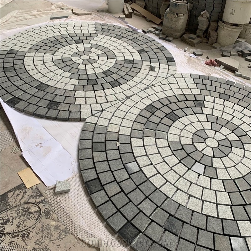 Round Pattern Outdoor Granite Paving Stone