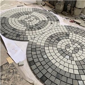 Round Pattern Outdoor Granite Paving Stone