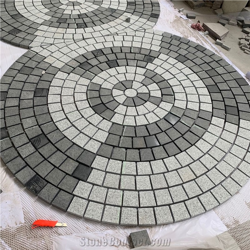 Round Pattern Outdoor Granite Paving Stone