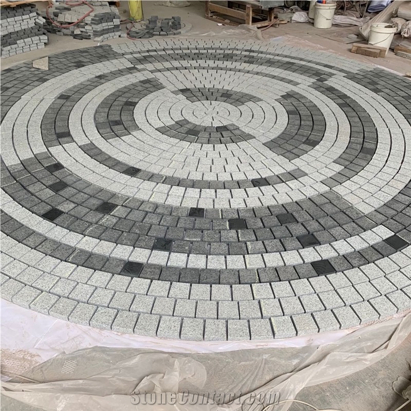 Round Pattern Outdoor Granite Paving Stone