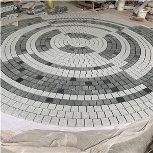 Round Pattern Outdoor Granite Paving Stone