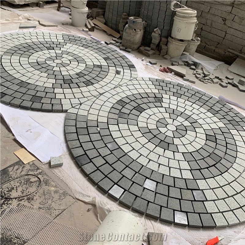 Round Pattern Outdoor Granite Paving Stone