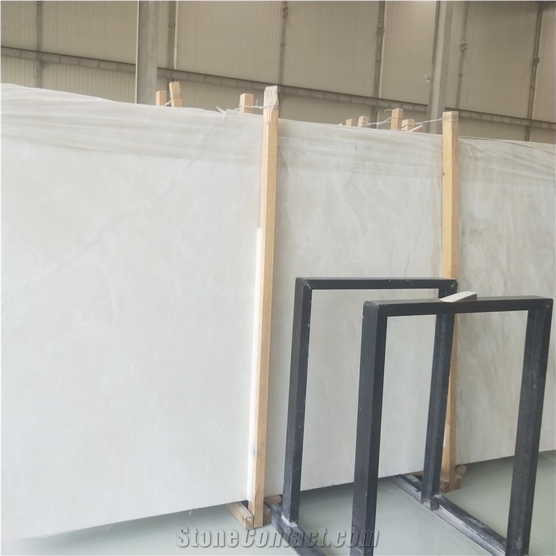 Royal Pure White Onyx Slab Translucent