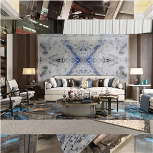 Sapphire Blue Exotic Granite Slab for Interior
