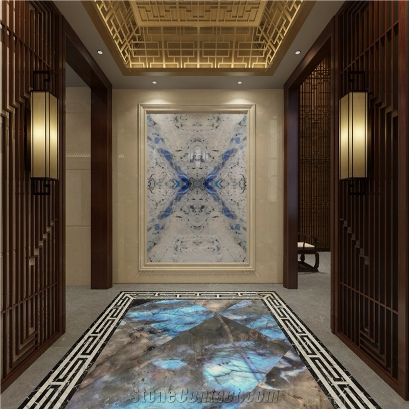 Sapphire Blue Exotic Granite Slab for Interior