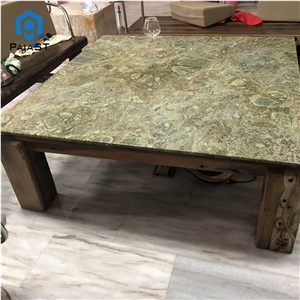 Simple Design Square Wasabi Green Granite Table