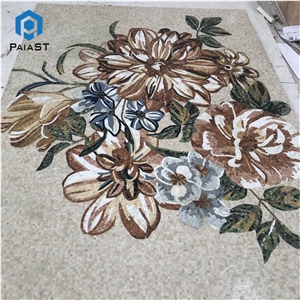Stone Mosaic Wall Art Flower Design for Hotel