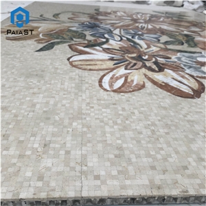 Stone Mosaic Wall Art Flower Design for Hotel