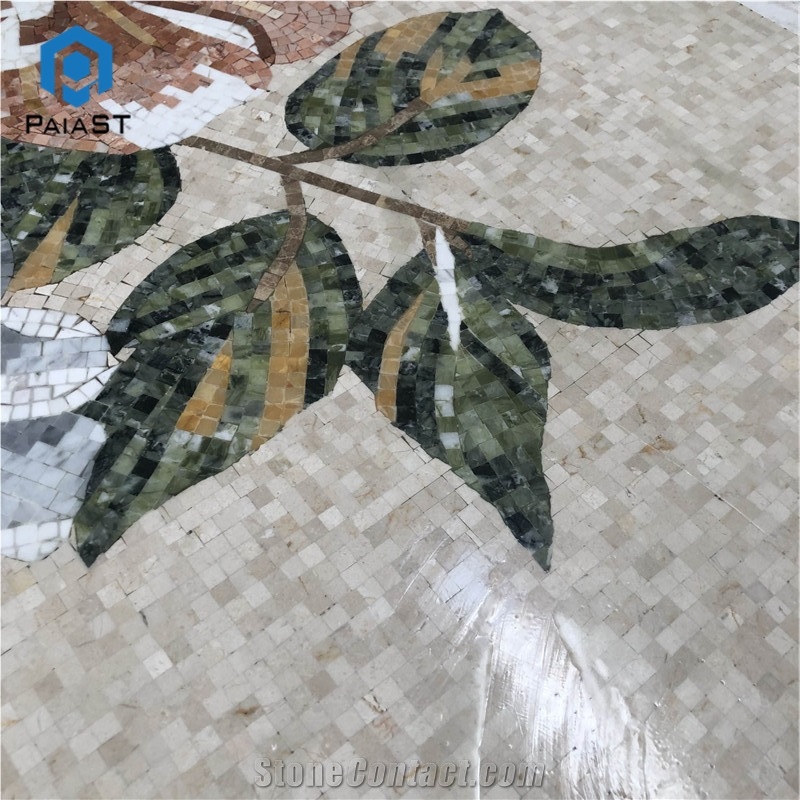 Stone Mosaic Wall Art Flower Design for Hotel