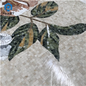Stone Mosaic Wall Art Flower Design for Hotel