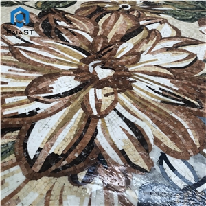 Stone Mosaic Wall Art Flower Design for Hotel