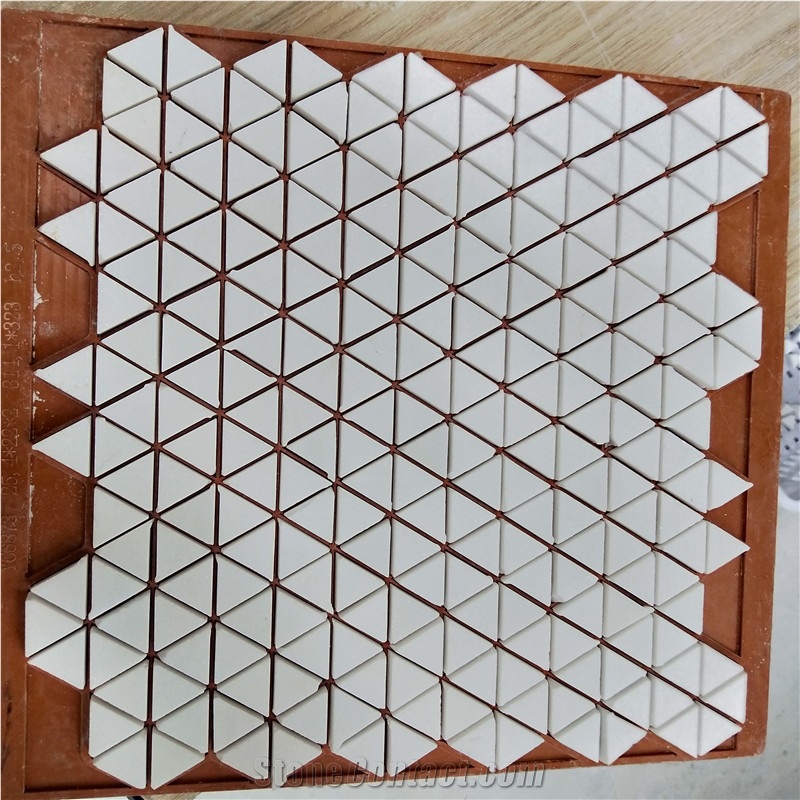 Thasoss White Marble Mosaic Decorative Tile