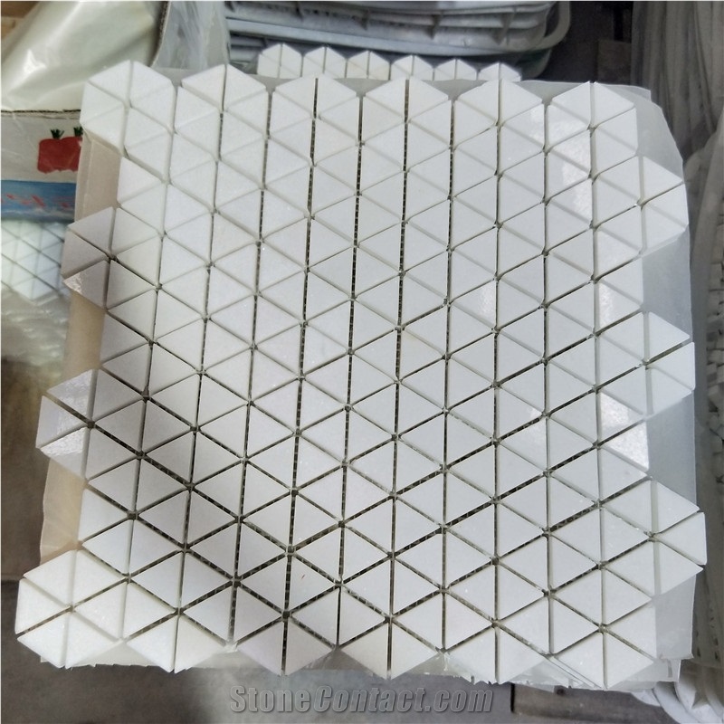 Thasoss White Marble Mosaic Decorative Tile