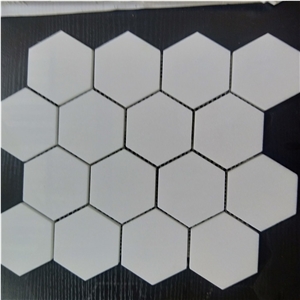 Thasoss White Marble Mosaic Decorative Tile