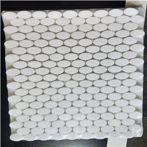 Thasoss White Marble Mosaic Decorative Tile