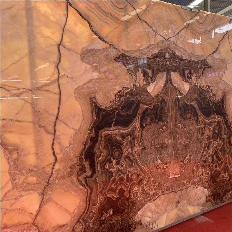 Top Quality Natural Brown Onyx Slab Tiles For Wall Decor