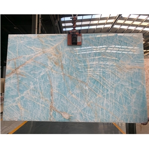 Transparent Lighting Blue Ice Jade Onyx