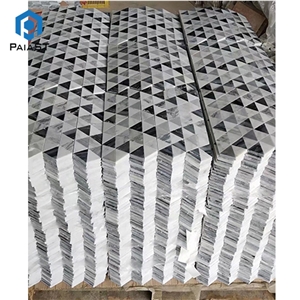 Triangle Shape Marble Mosaic Tiles 30X30cm