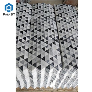 Triangle Shape Marble Mosaic Tiles 30X30cm