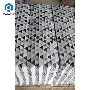 Triangle Shape Marble Mosaic Tiles 30X30cm