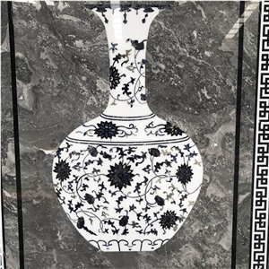 Villa Wall Decoration Waterjet Marble Design