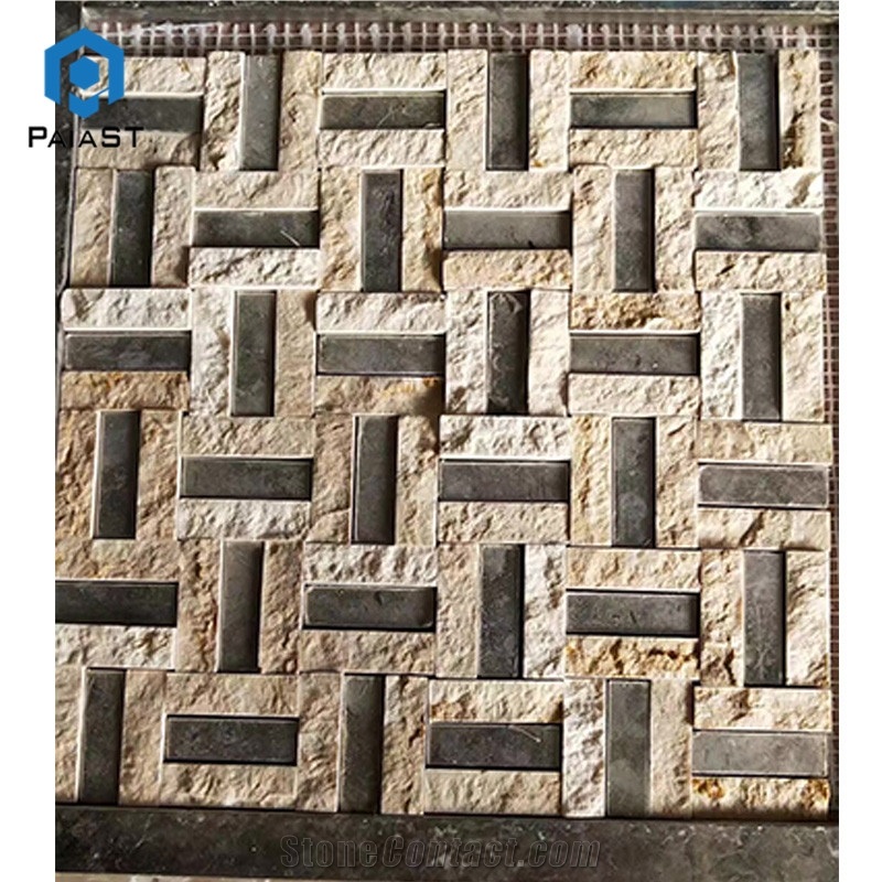 Wall Decor 3d Look Natural Marble Mosaic Tiles