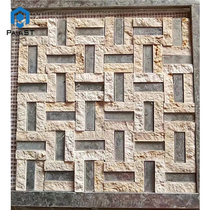 Wall Decor 3d Look Natural Marble Mosaic Tiles