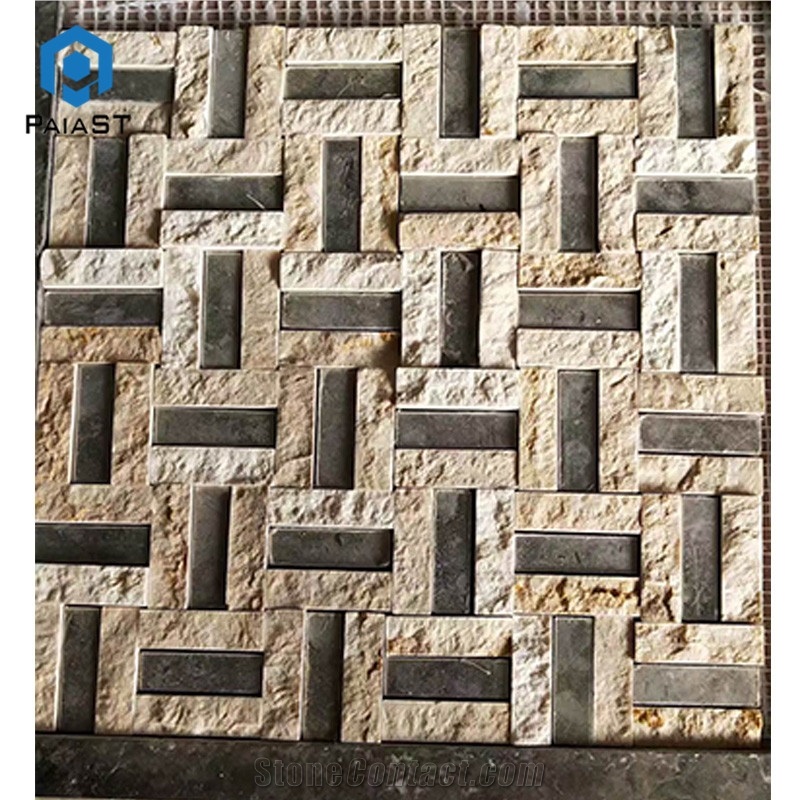 Wall Decor 3d Look Natural Marble Mosaic Tiles