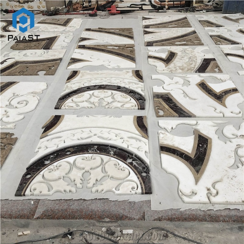 Waterjet Marble Floor Tiles Medallions Patterns