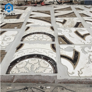 Waterjet Marble Floor Tiles Medallions Patterns