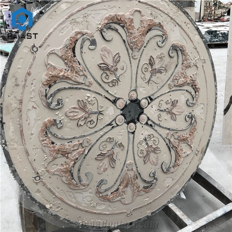 Waterjet Marble Floor Tiles Medallions Patterns