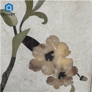 Waterjet Marble Floor Tiles Medallions Patterns