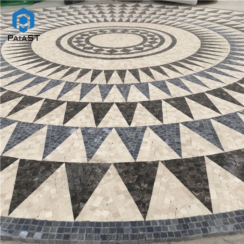 Round Mosaic Medallion Floor Pattern