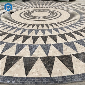 Round Mosaic Medallion Floor Pattern