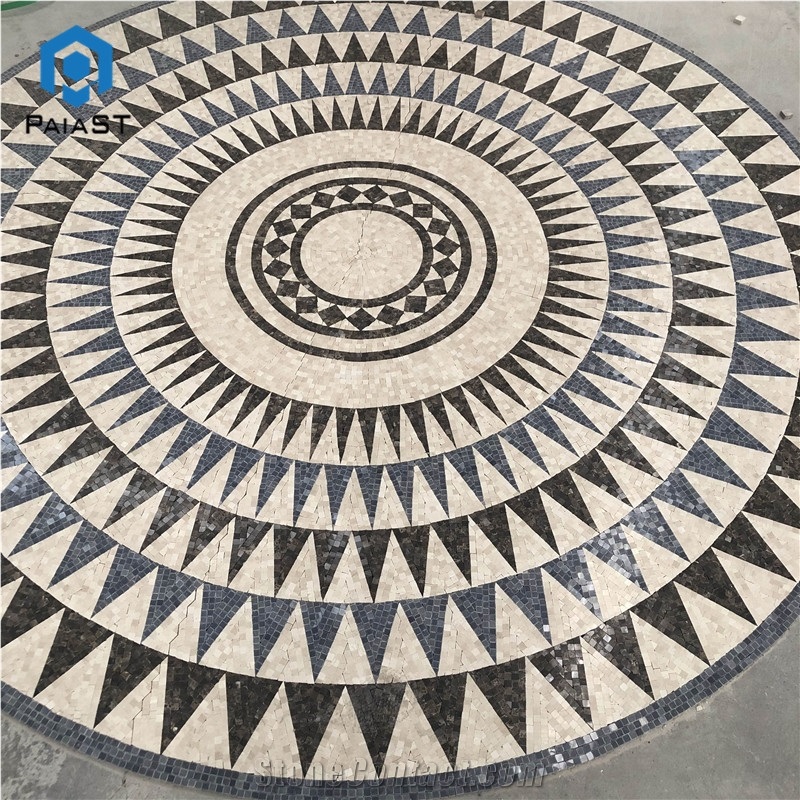 Round Mosaic Medallion Floor Pattern