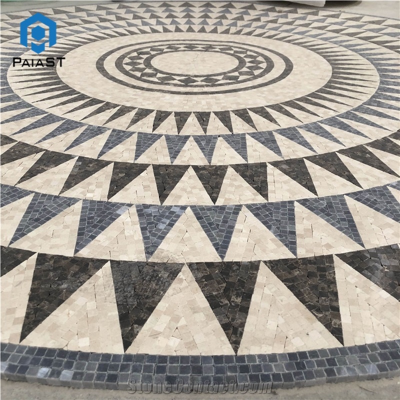 Round Mosaic Medallion Floor Pattern