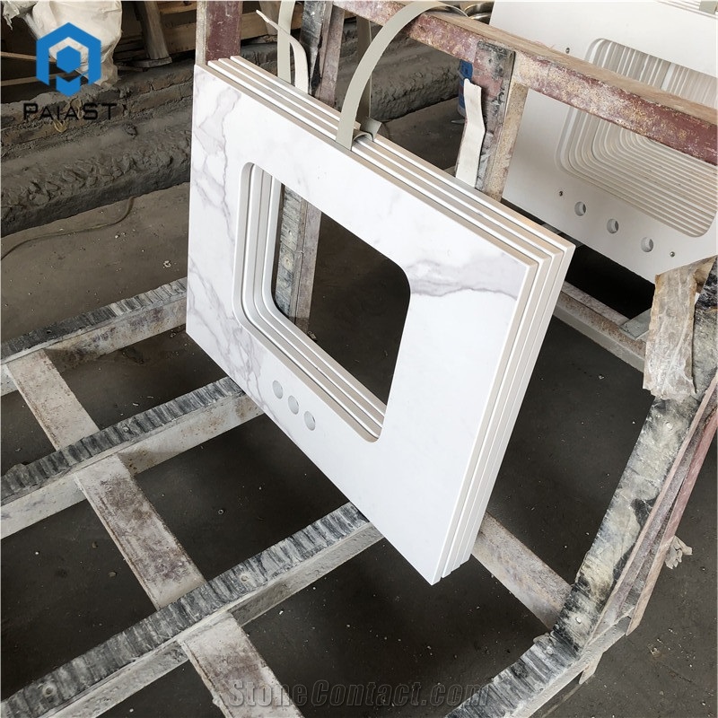 White Artificial Stone Kitchen Countertop