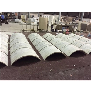 White Carrara Marble Decorative Roman Column