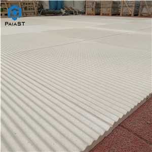 White Limestone Cnc Art Wall for Interior Decor