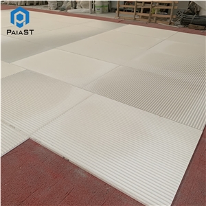 White Limestone Cnc Art Wall for Interior Decor