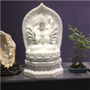 White Marble Statue Carving Budha Statue For Interior Decor