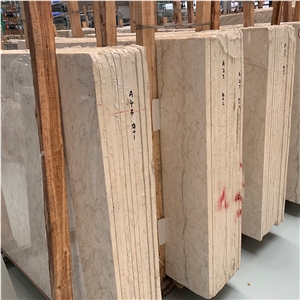 White Marble With Gold Line Slab For Wall Tile