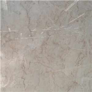 White Marble With Gold Line Slab For Wall Tile