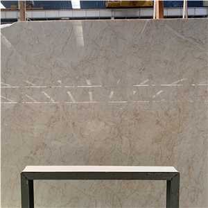 White Marble With Gold Line Slab For Wall Tile