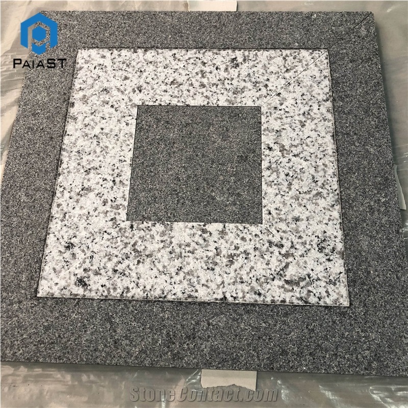 White With Black Granite Floor For Garden Decor