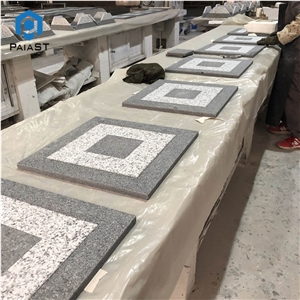 White With Black Granite Floor For Garden Decor
